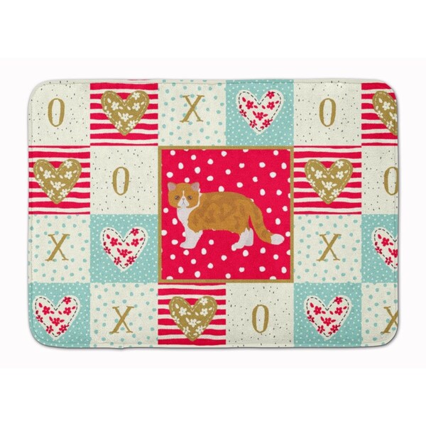 Carolines Treasures 19 x 27 in. Exotic Shorthair No.3 Cat Love Machine Washable Memory Foam Mat CK5616RUG - main